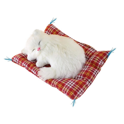 Lovely Simulation Animal Doll Plush Cat Toy with Sound Kids Toy Decorations Stuffed Toys 6.7 Inches